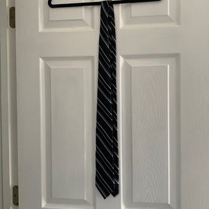 Black and silver tie